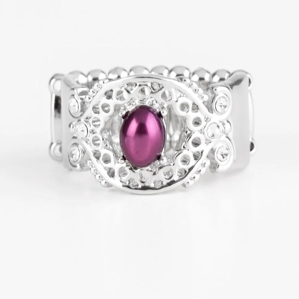 Purple Silver Ring
